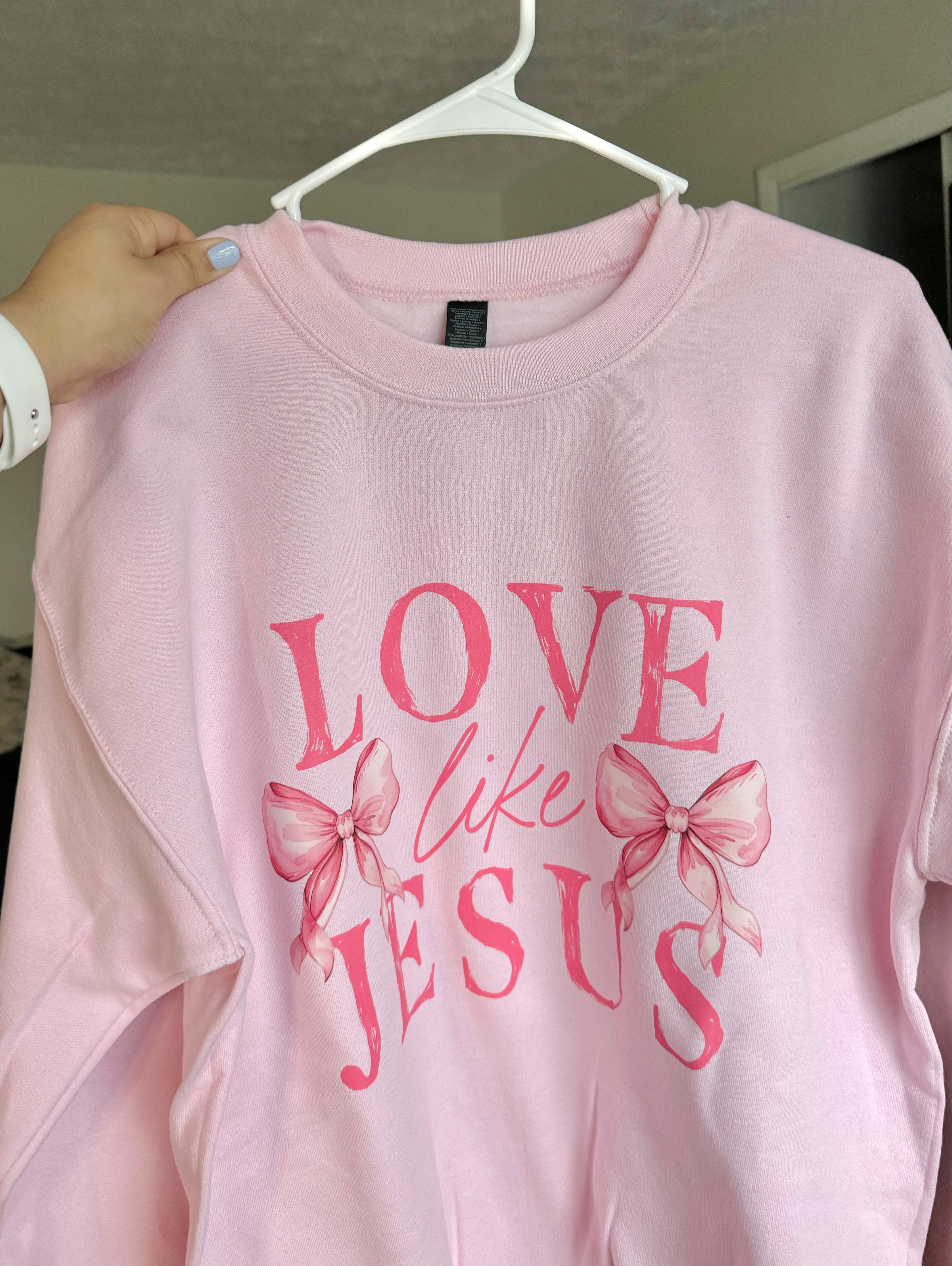 Love Like Jesus | Bow Sweatshirt - Apparel for God LLC