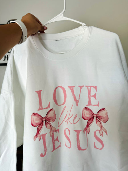 Love Like Jesus | Bow Sweatshirt