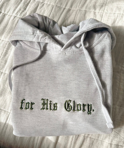 for His Glory. | Oat Hoodie - Apparel for God LLC