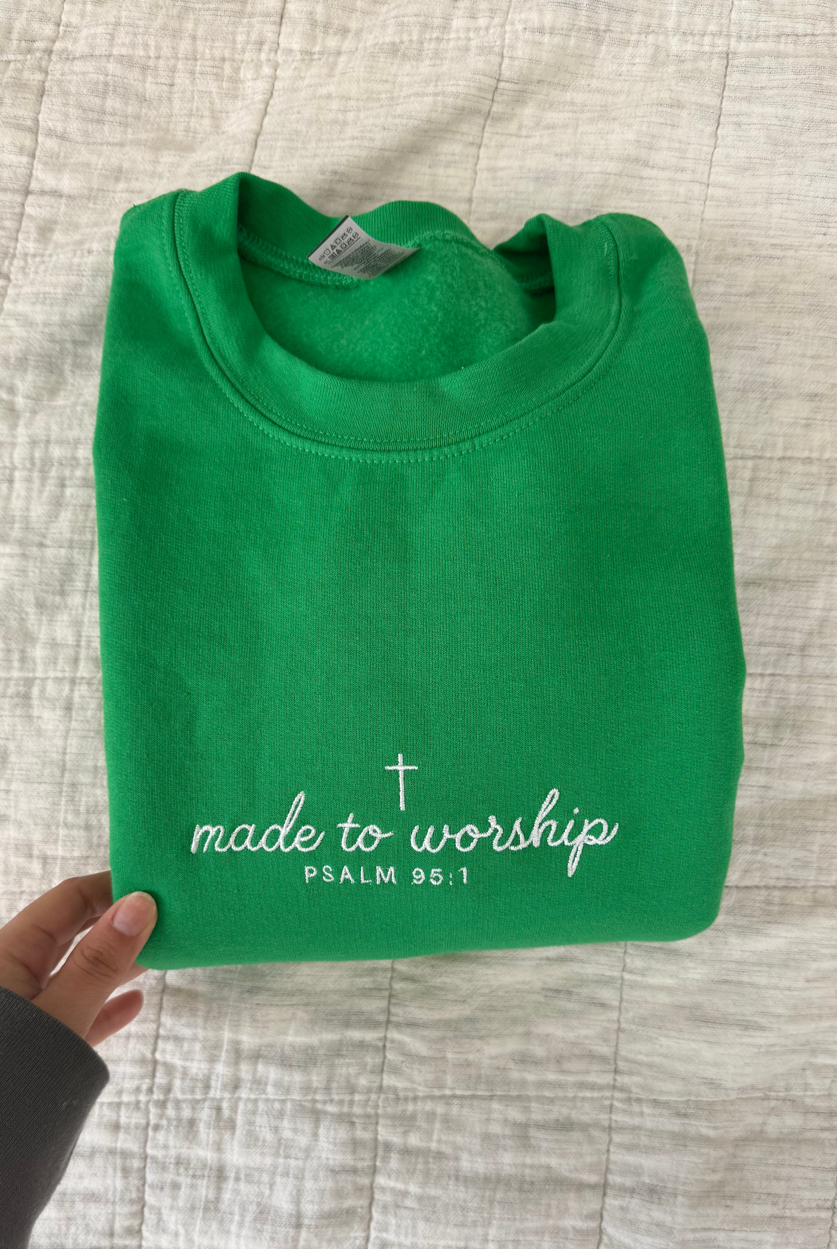 Made to Worship | embroidery sweatshirt