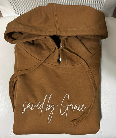 Saved by Grace | embroidered Hoodie - Apparel for God LLC