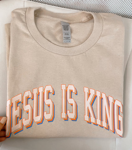 Jesus is King curved | T-shirt - Apparel for God LLC