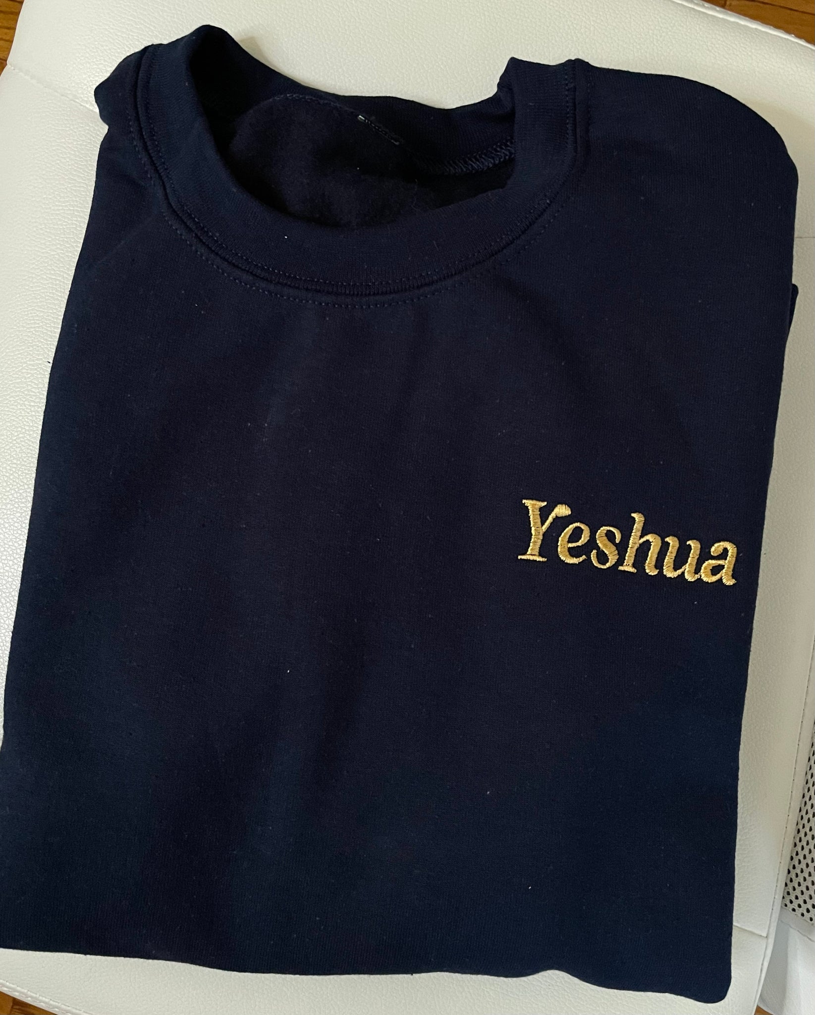 Yeshua | Navy Crewneck - Apparel for God LLC